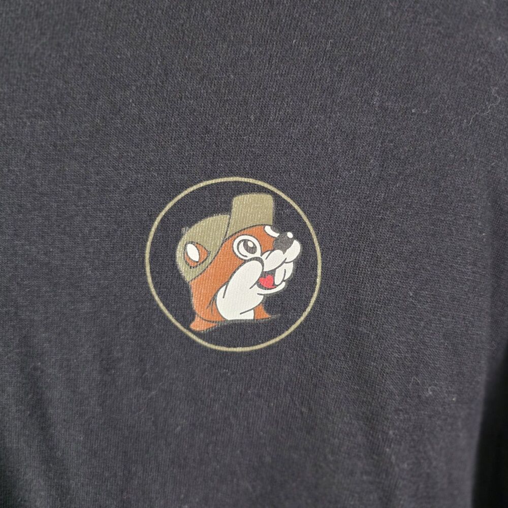 Buc-ee's Black Long Sleeve T-Shirt Size L 100% Cotton LogoBuc-ee's Black Long... - Picture 2 of 6